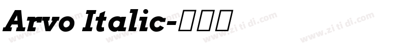 Arvo Italic字体转换